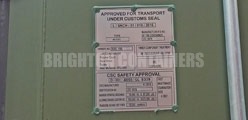 Container CSC plate