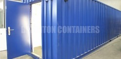 Personnel door fitted to a container